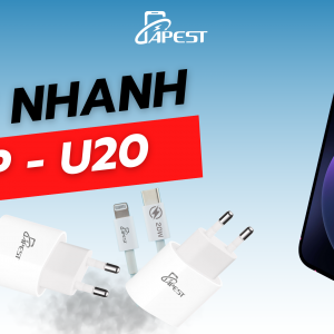 Củ sạc nhanh APEST AP-U20 – PD 20W chuẩn EU, sạc nhanh cho iPhone và Android
