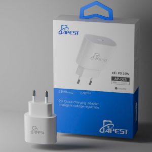 Củ sạc nhanh APEST AP-D25 – PD 25W chuẩn EU, sạc nhanh cho iPhone và Android