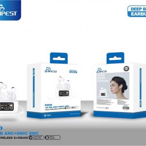Tai nghe Bluetooth APEST AP-T01 – ANC -42dB, 6Mic ENC, hộp sạc có màn hình cảm ứng