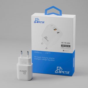 Củ sạc APEST AP-SC18 – Sạc nhanh PD 20W, 2 cổng USB + Type-C tiện lợi